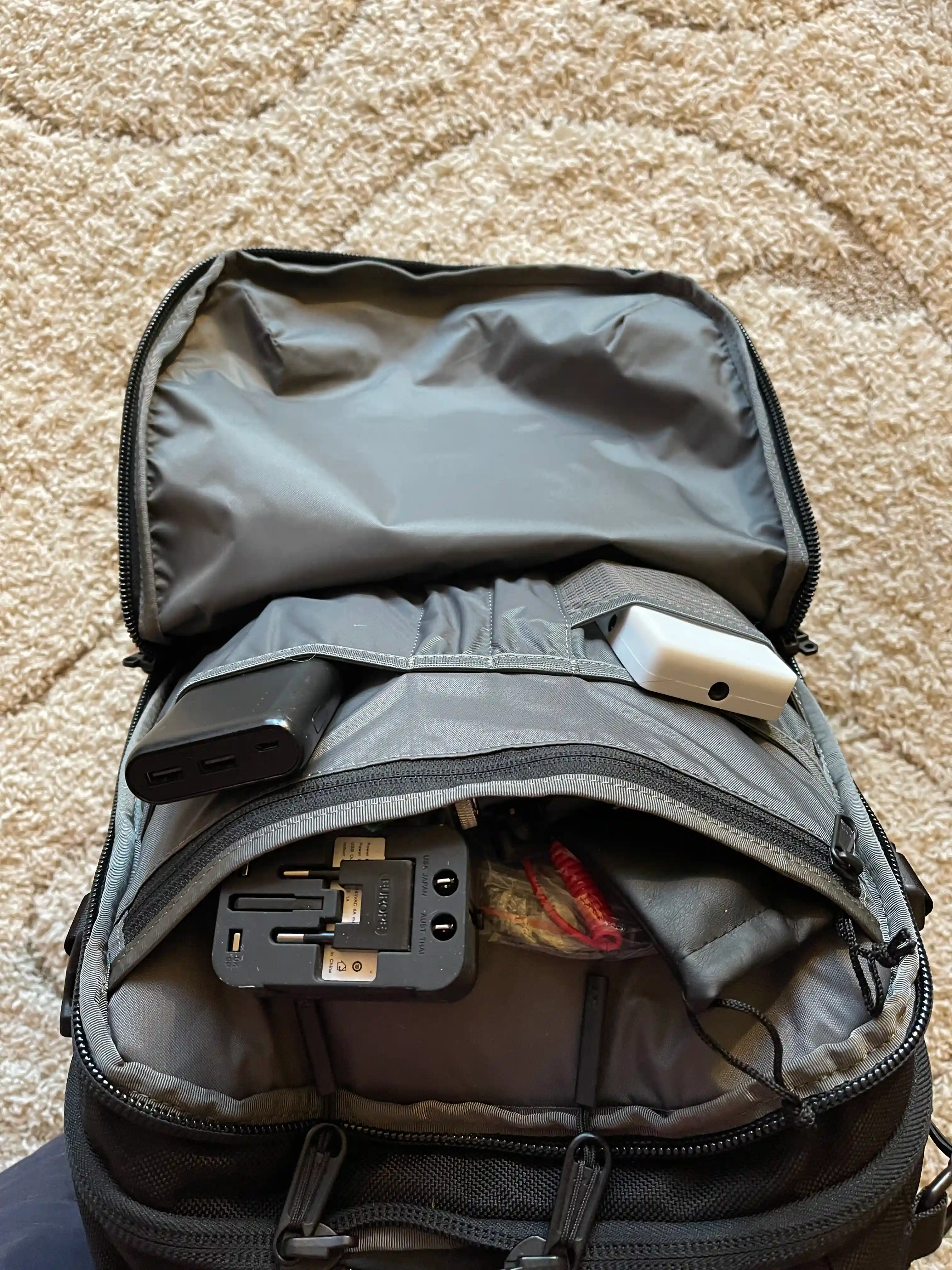 aer travel pack front panel