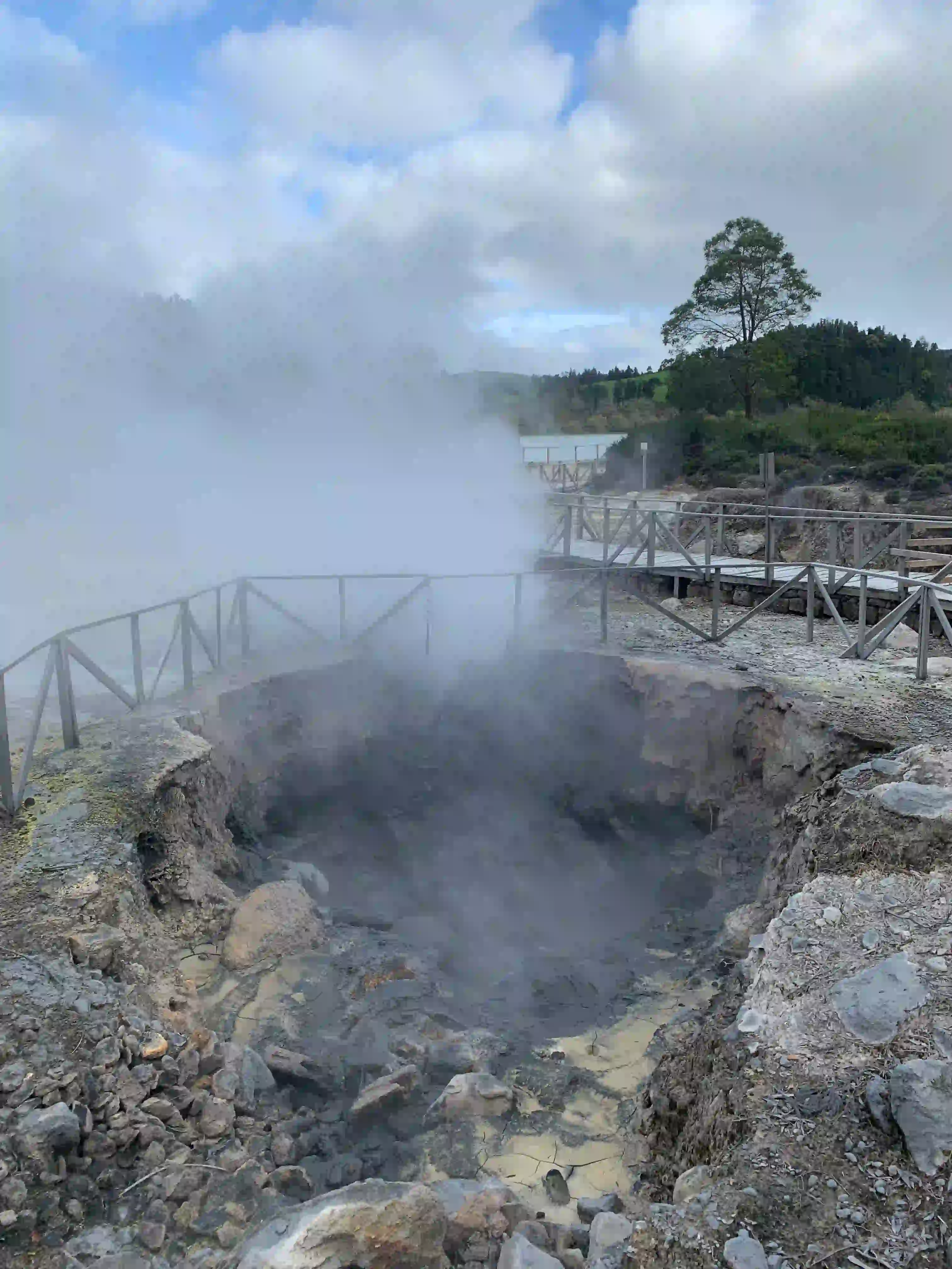 Geothermal steam holes, Furnas, Azores