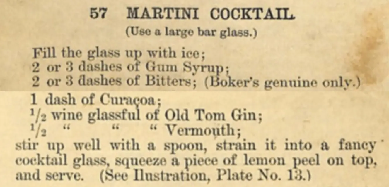 original martini recipe