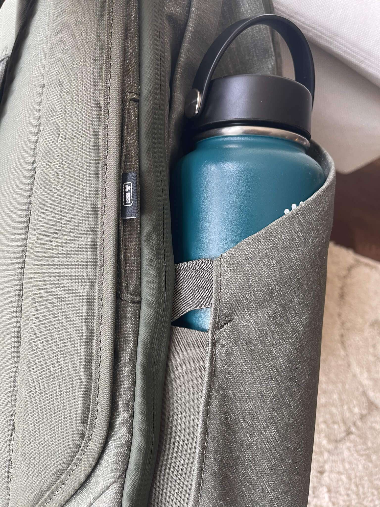 Peak Design Travel Backpack water bottle holder
